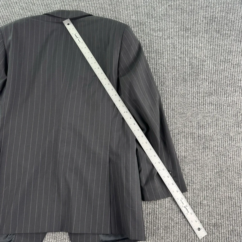 Giorgio Armani Collezioni Sport Coat 40R Gray Charcoal Striped Wool Italy Blazer